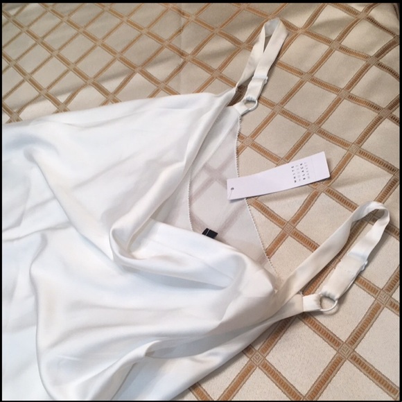 White House Black Market Black Satin Draped Neck Cami Camisole sz.XXS - Picture 12 of 15